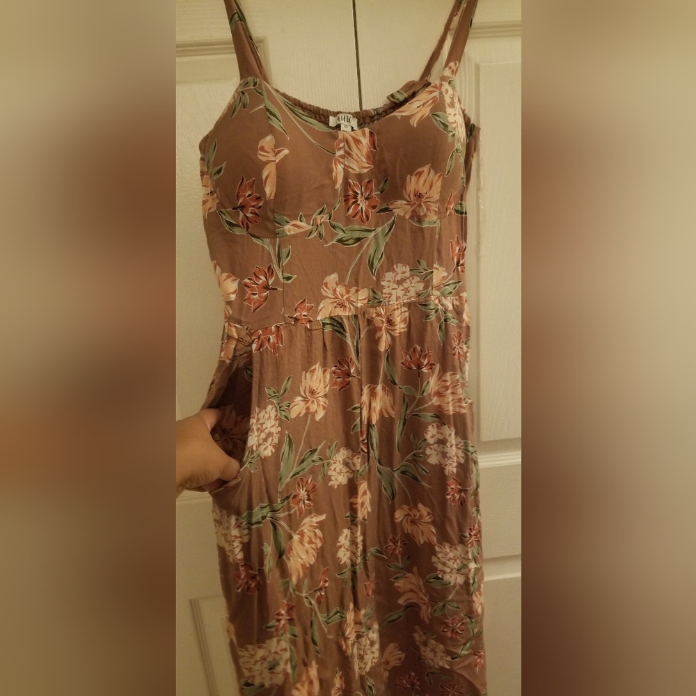 Mauve floral dress xl